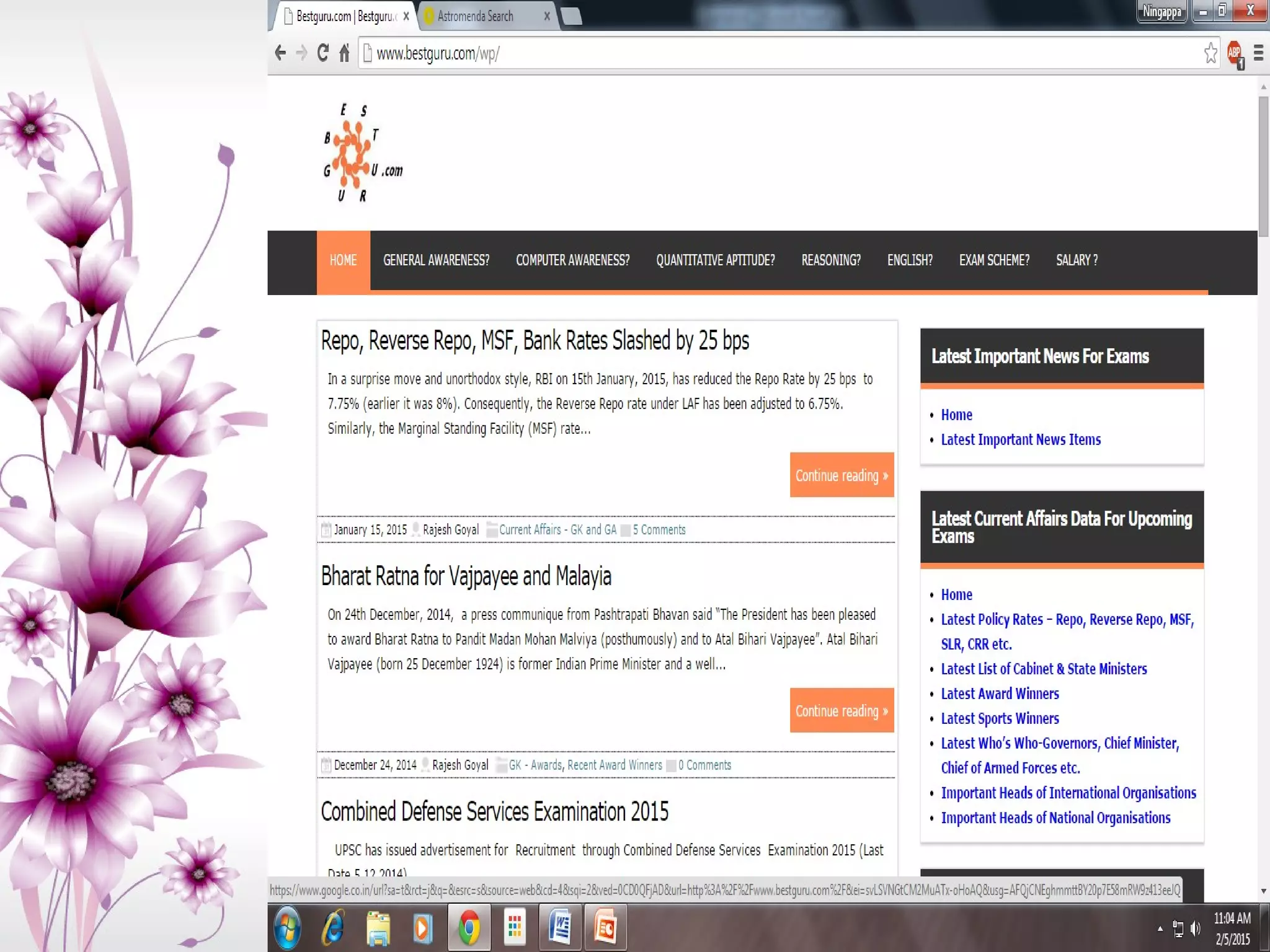 INFORMATION SOURCES FOR CAREER