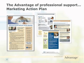 The Advantage of professional support… Marketing Action Plan 