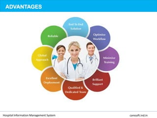 ADVANTAGES
Hospital Information Management System caresoft.ind.in
 