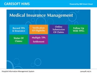 CARESOFT HIMS Powered by IBM Smart Cloud
Hospital Information Management System caresoft.ind.in
 