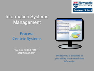 ©2012 LHST sarl
Process
Centric Systems
Productivity is a measure of
your ability to act on real-time
information
 