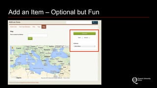 Add an Item – Optional but Fun 
 