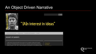 An Object Driven Narrative 
 