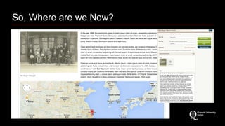 So, Where are we Now? 
 