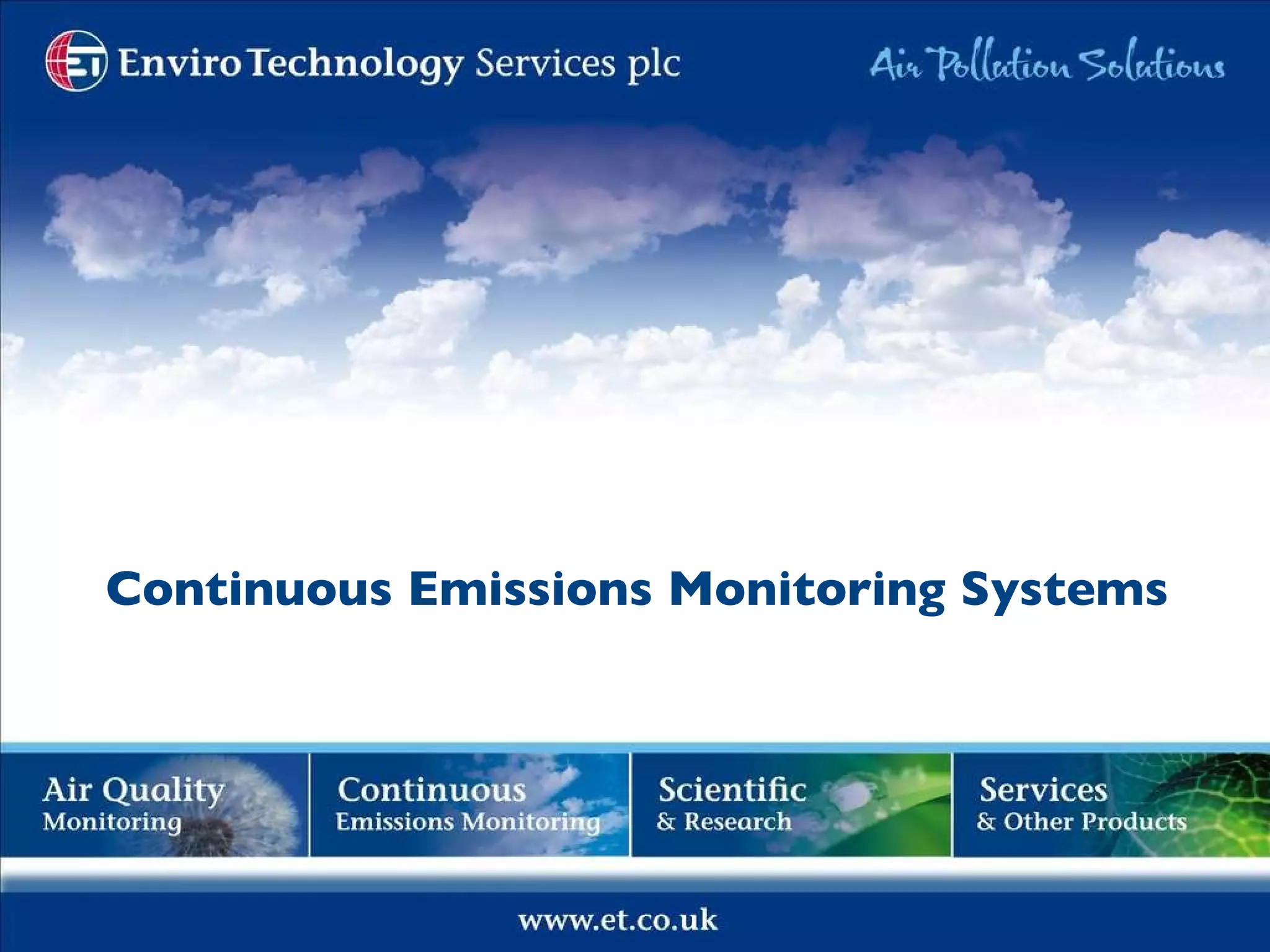 Continuous Emissions Monitoring presentation by ET | PPT