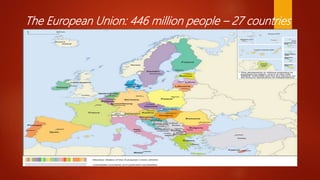The European Union: 446 million people – 27 countries
 