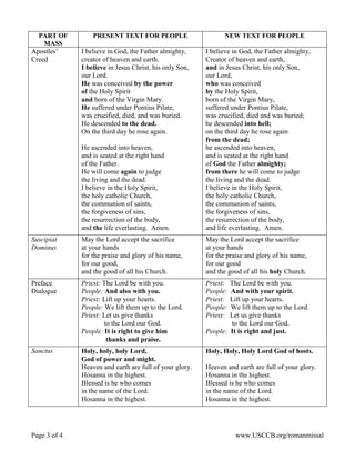 New changes catholic mass | PDF