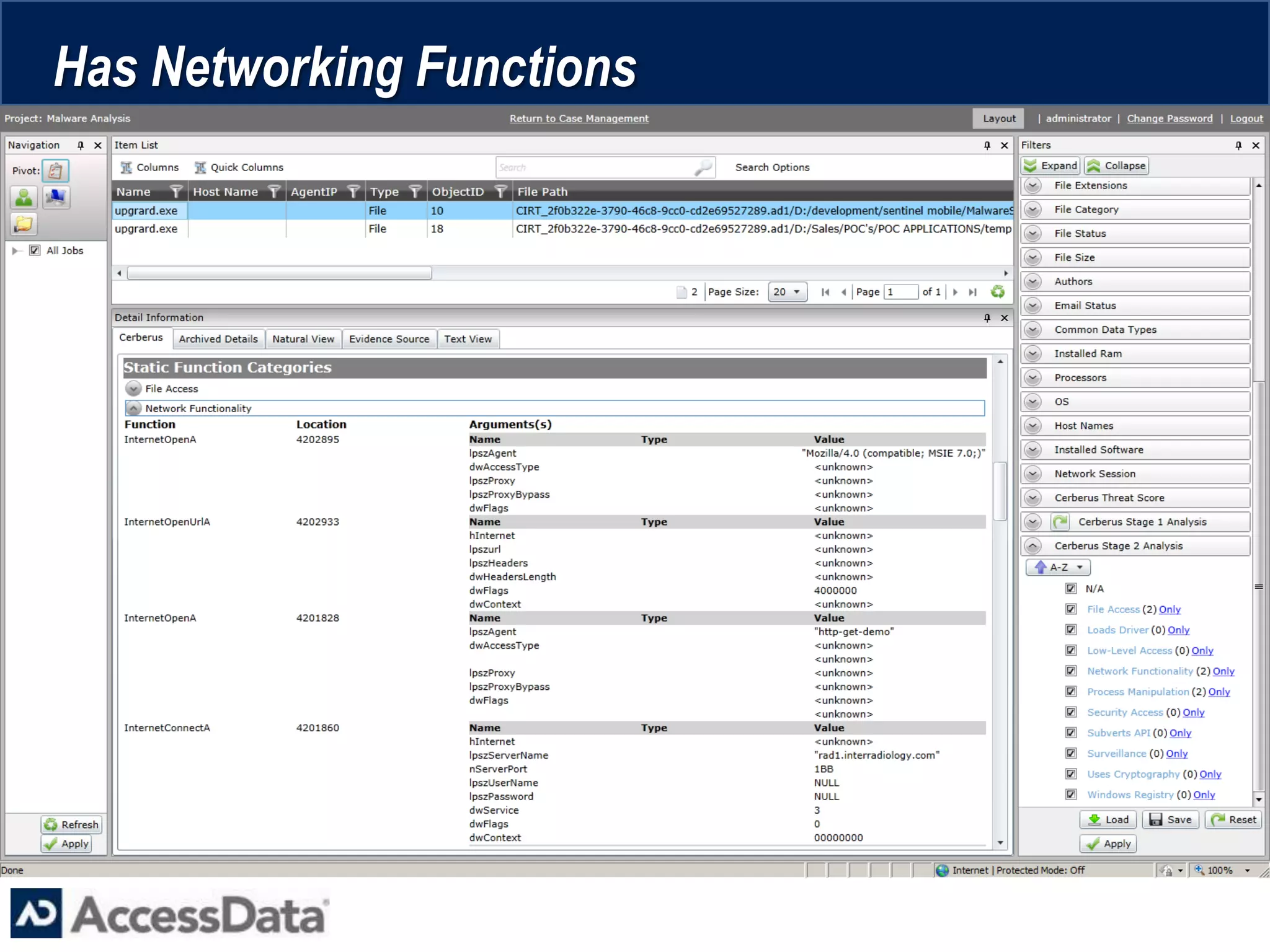 Has Networking Functions
 