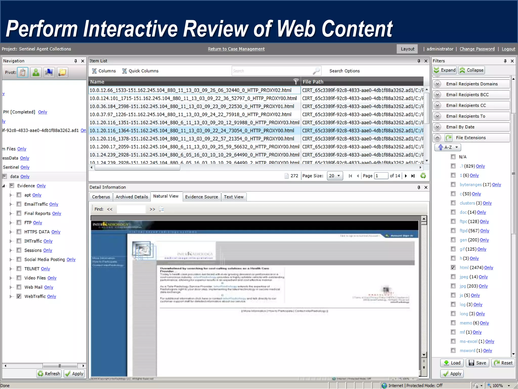 Perform Interactive Review of Web Content
 