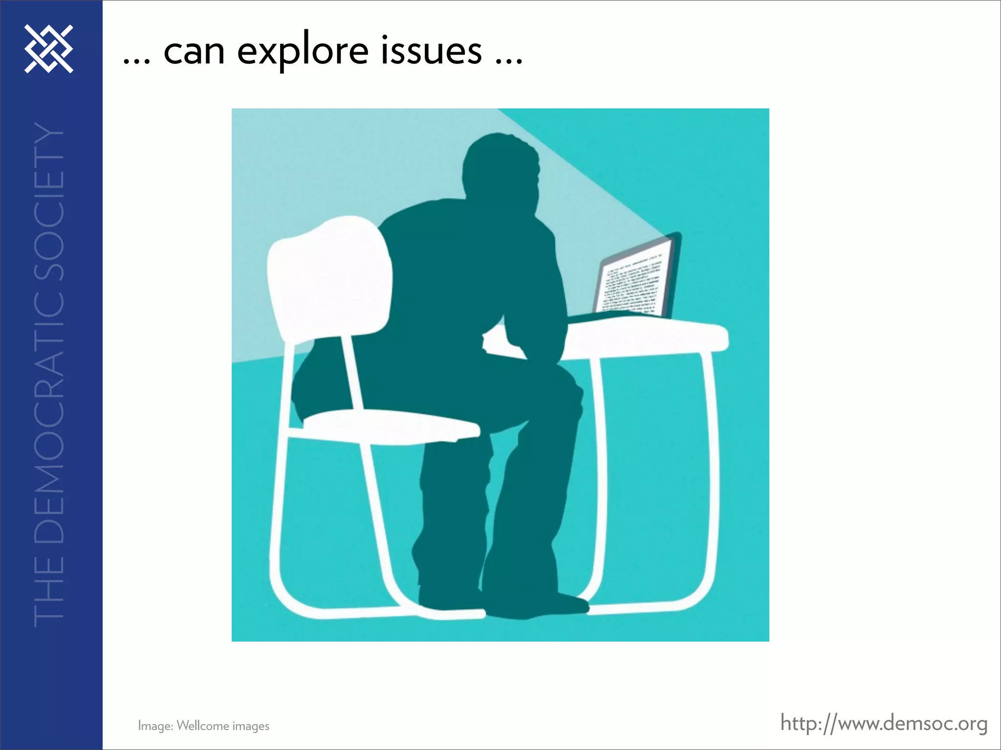 THE DEMOCRATIC SOCIETY   ... can explore issues ...




                          Image: Wellcome images      http://www.demsoc.org
 