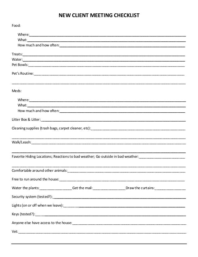 meeting checklist