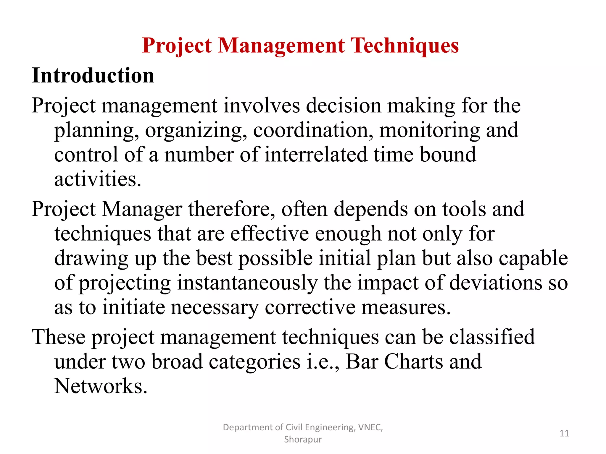 Project Management Techniques ( WBS & Critical Path Method ) | PPTX