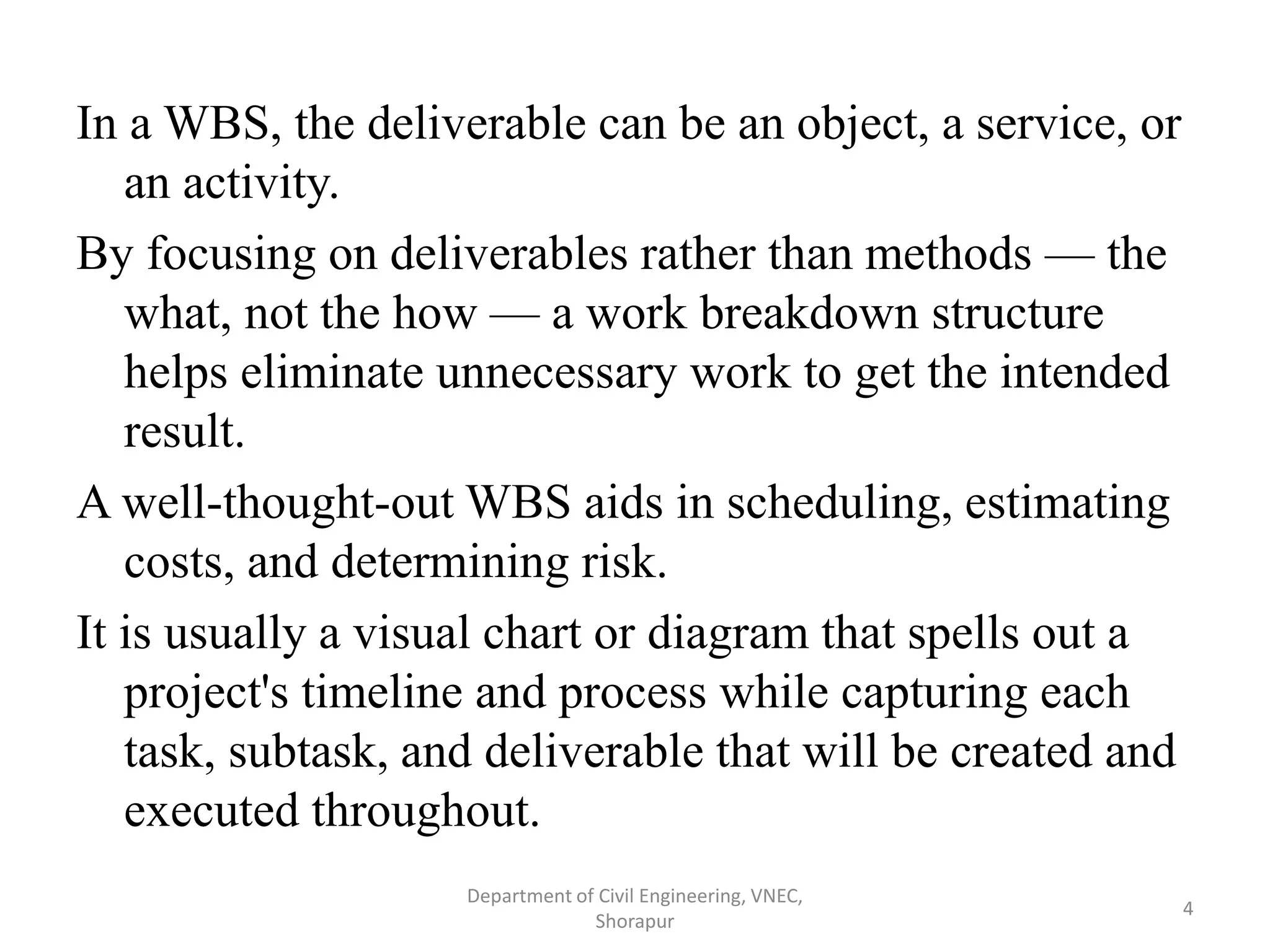 Project Management Techniques ( WBS & Critical Path Method ) | PPTX