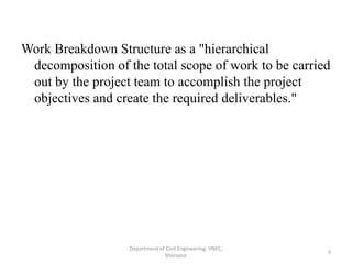 Project Management Techniques ( WBS & Critical Path Method ) | PPTX
