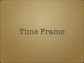 Time Frame
 