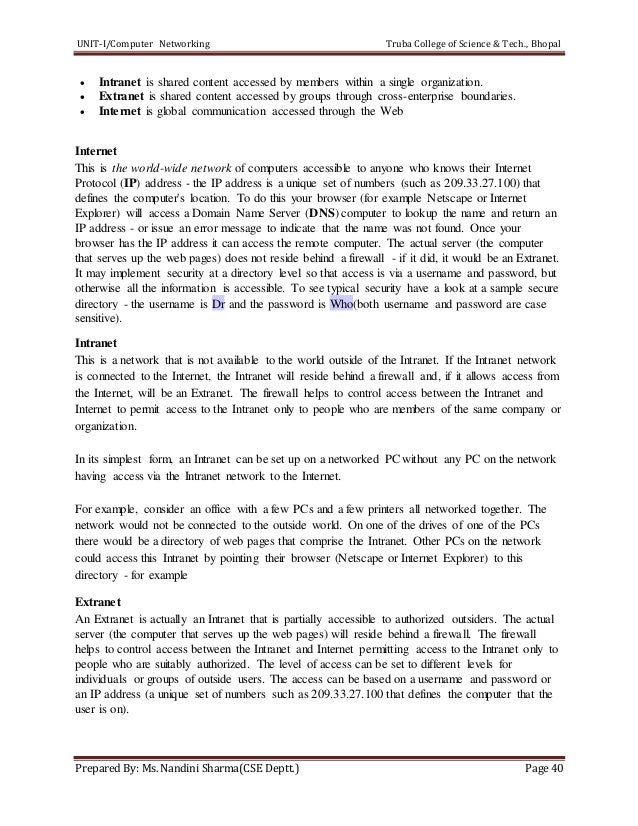 computer network unit i rgpv casting notice template