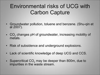 Coal bed methane and underground coal gasification | PPT