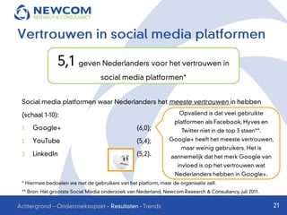 Newcom research & consultancy   Vertrouwensindex 2011