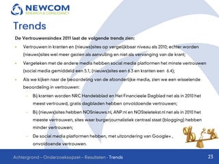 Newcom research & consultancy   Vertrouwensindex 2011