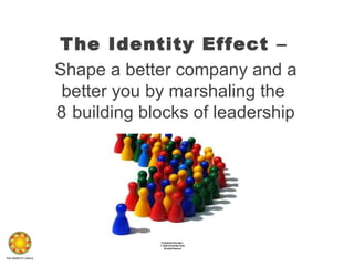   Confidential Information  ©  2008 The Identity Circle. All rights Reserved The Identity Effect  –  Shape a better company and a better you by marshaling the  8   building blocks of leadership 