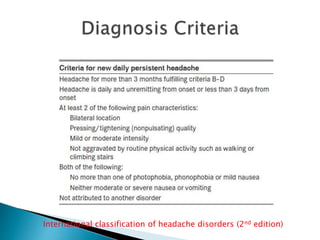 New Daily Persistent Headache | PPTX