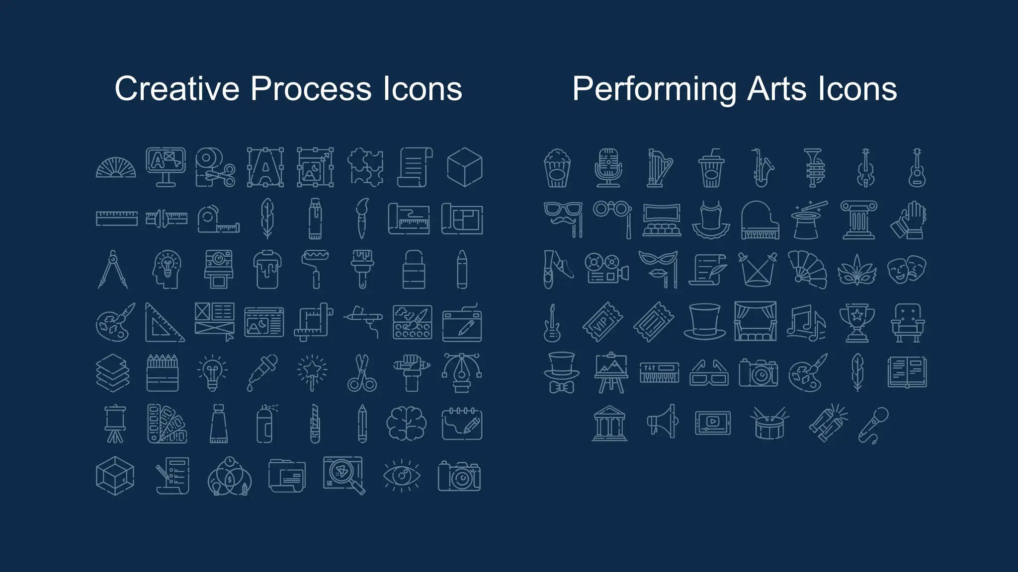 Creative Process Icons Performing Arts Icons
 
