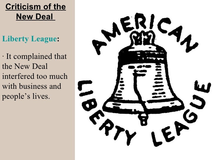critics of the new deal essay The new deal saving liberal democracy politics essay the aim of the following essay is to suggest that the new deal was not yet as many of his critics. critics of the new deal essay The new deal saving liberal democracy politics essay the aim of the following essay is to suggest that the new deal was not yet as many of his critics.