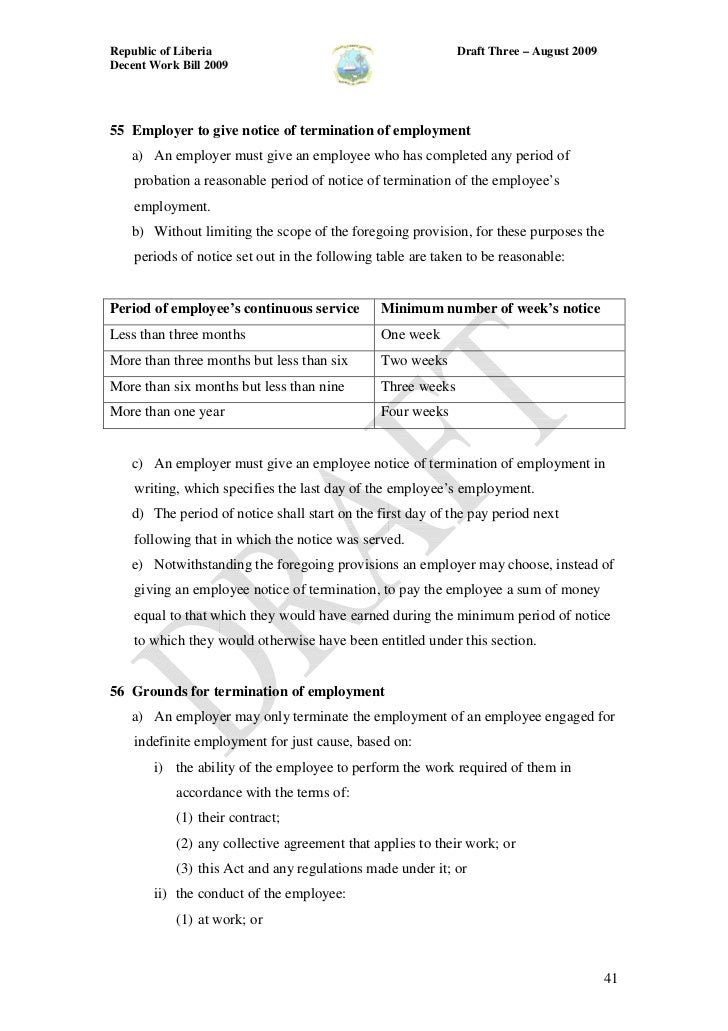 New Decent Work Bill