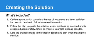 Creating The Solution New design cycle intro | PPTX