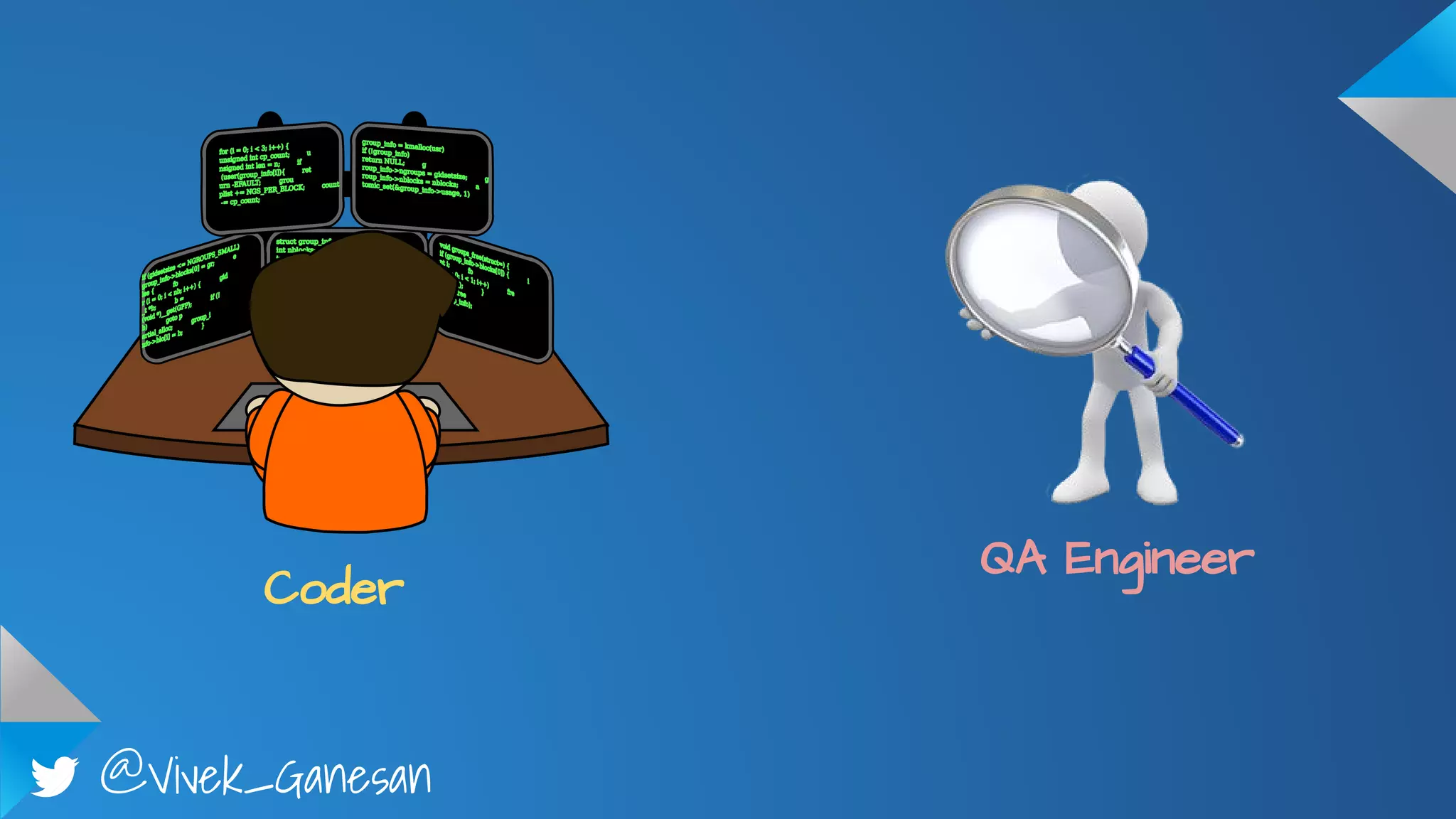 @Vivek_Ganesan
Coder
QA Engineer
 