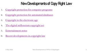 New developments of copy right law | PDF