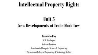 New developments of trade mark law | PPTX