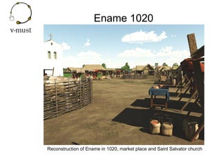 Ename 1020
Reconstruction of Ename in 1020, market place and Saint Salvator church
 