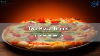 7
Two-Pizza Teams
small teams are holy
 