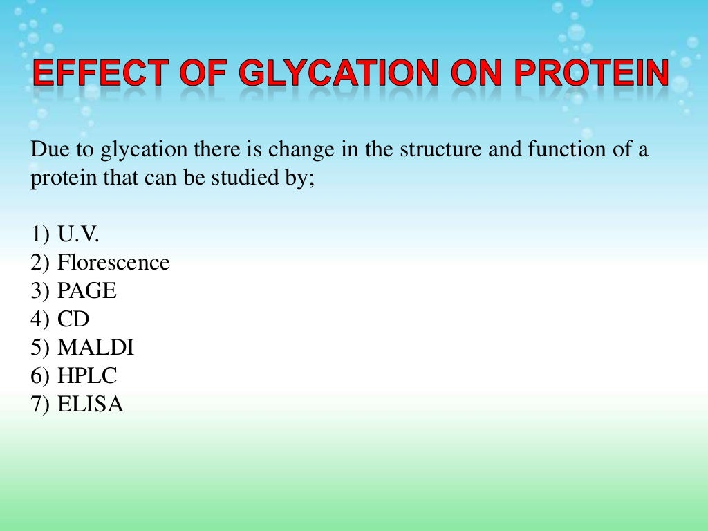 non enzymatic glycation in diabetes