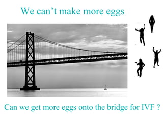 We can’t make more eggs




Can we get more eggs onto the bridge for IVF ?
 