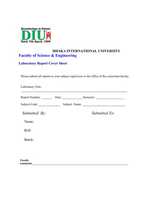 DIU Lab Cover Sheet .docx | Science