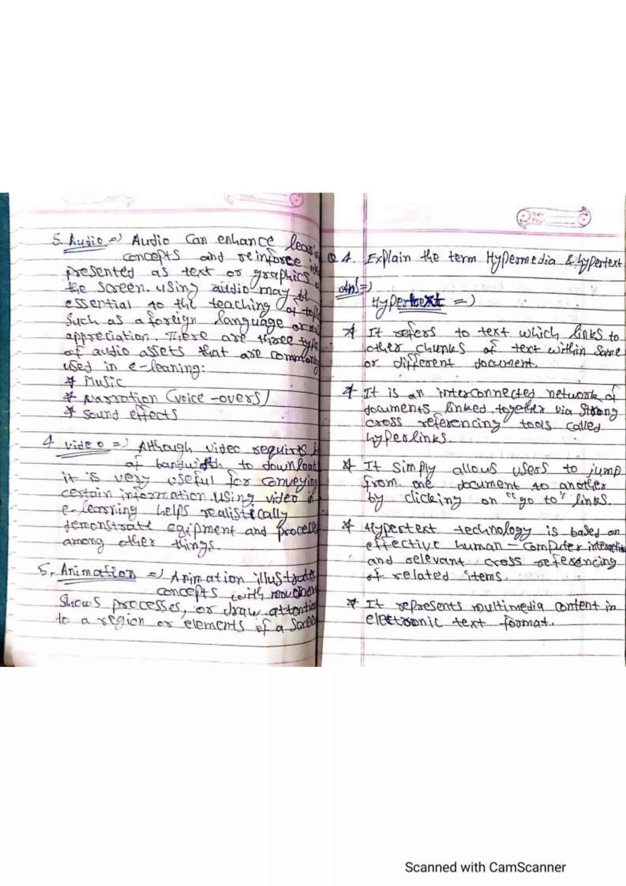 Multimedia short notes