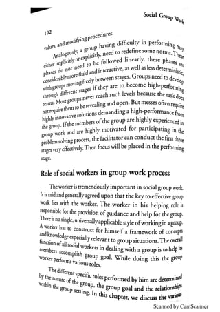 Group Work Process Notes.pdf Social Group Work Process | PDF