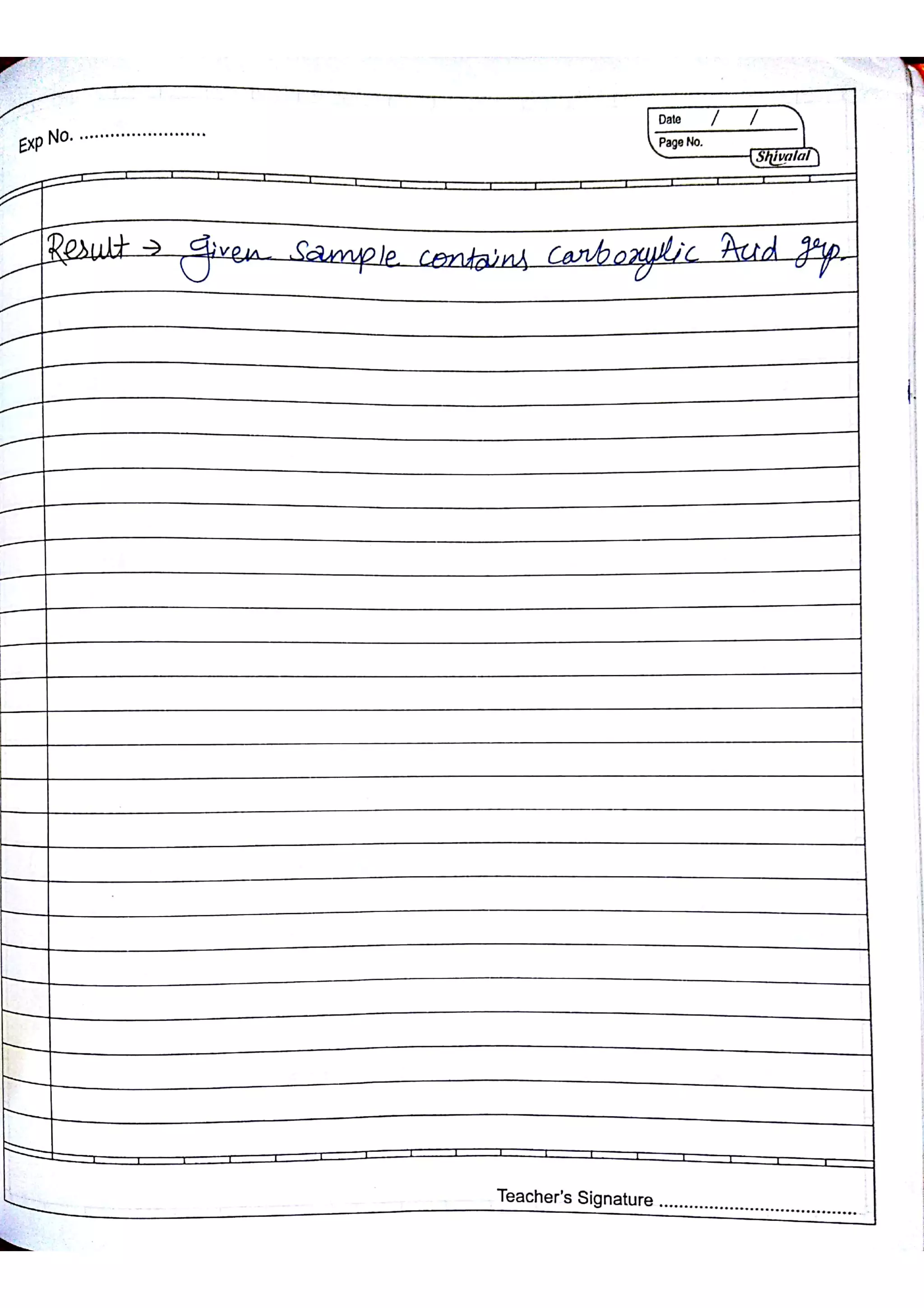 Chemistry Practical Record Class 12th