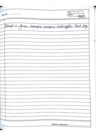 Chemistry Practical Record Class 12th