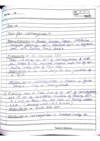Chemistry Practical Record Class 12th