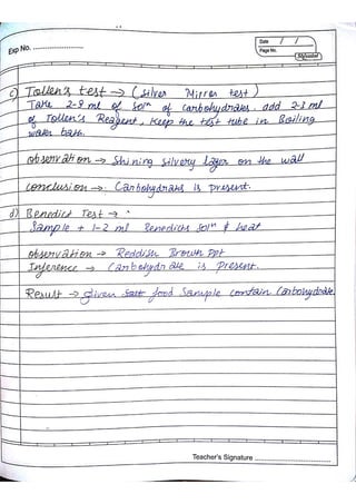 Chemistry Practical Record Class 12th