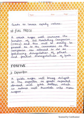 Exchange Rate Project foreign exchange rate project class 12 | PDF