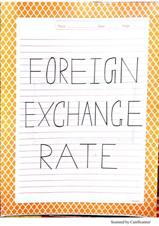 Exchange Rate Project foreign exchange rate project class 12 | PDF