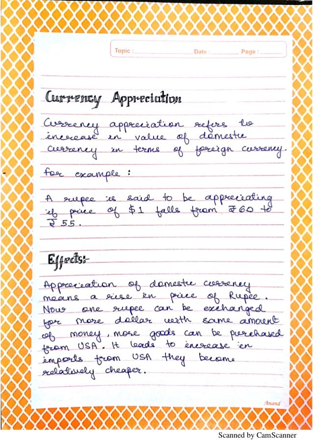 foreign exchange rate project class 12