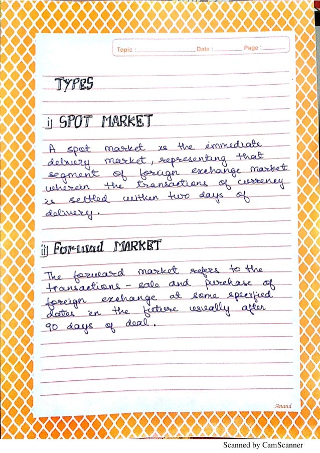 foreign exchange rate project class 12