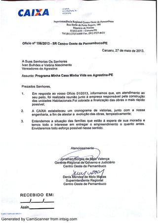 Ofício da Caixa Econômica Federal | PDF
