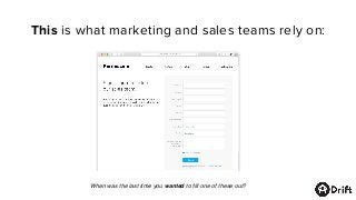 This is what marketing and sales teams rely on:
When was the last time you wanted to fill one of these out?
 