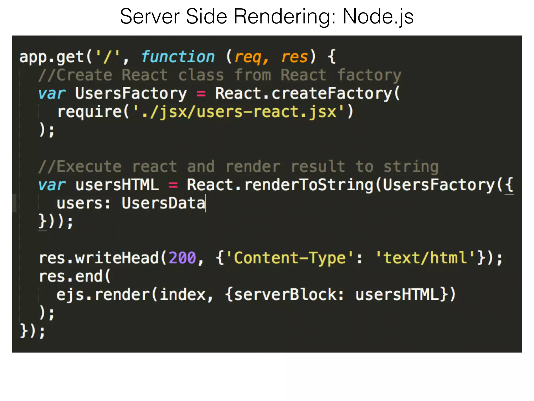 Server Side Rendering: Node.js